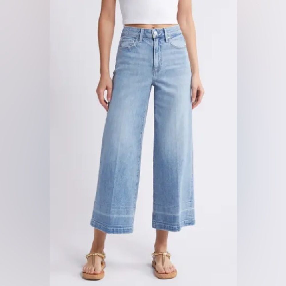 NEW PAIGE harper ankle wings jeans in blue